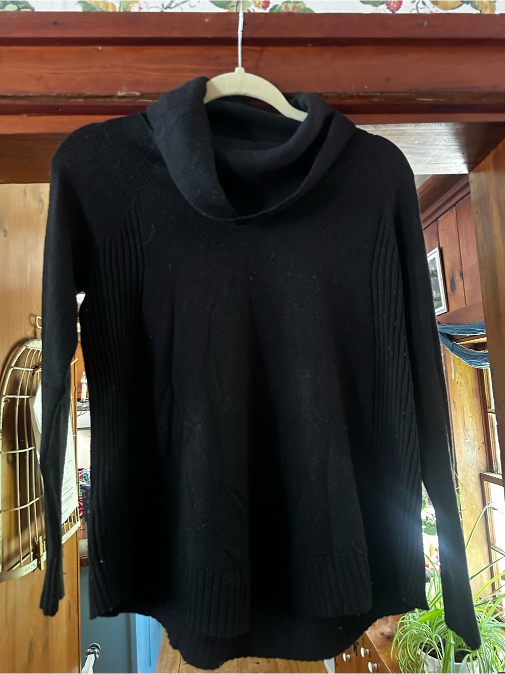 LOFT Black Cowl Neck Sweater